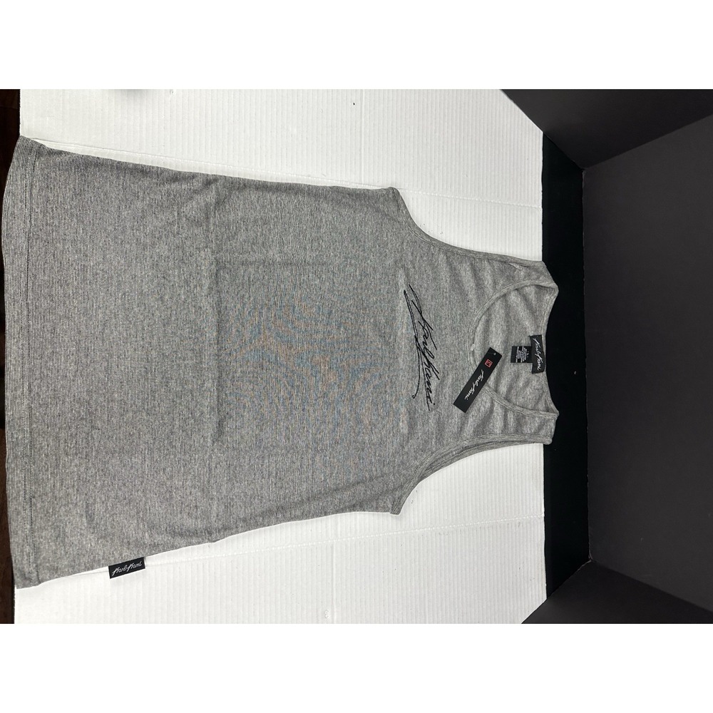 Karl Kani Tank‎ Top Gray Embroidery Logo Sleeveless Shirt Womens Large